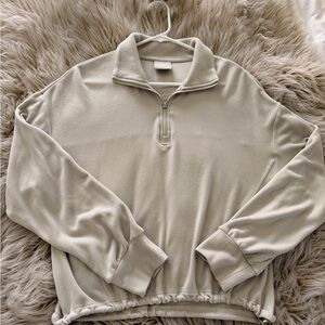 Varley Beige quarter zip